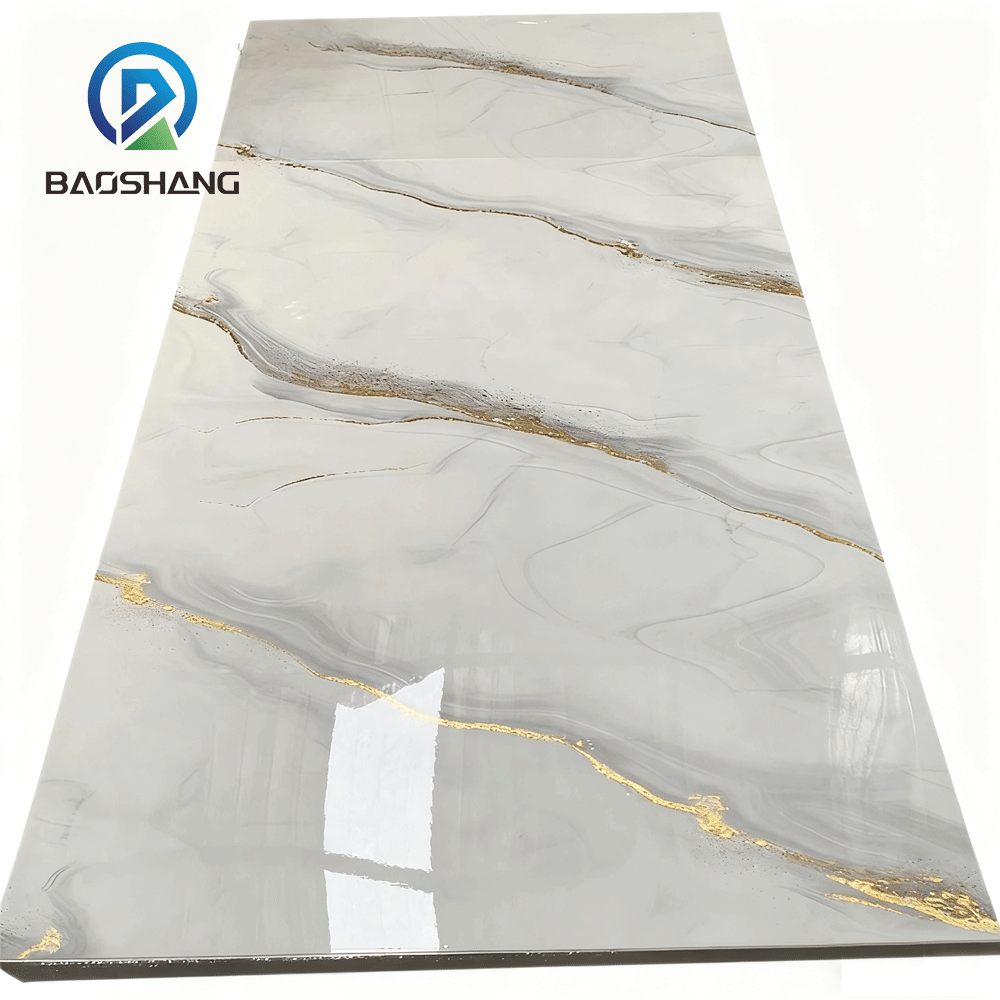 Customizable 2.5mm 2.8mm 3mm 1000*2400mmmarble Contemporary Waterproof PVC SPC Big Wall Panels