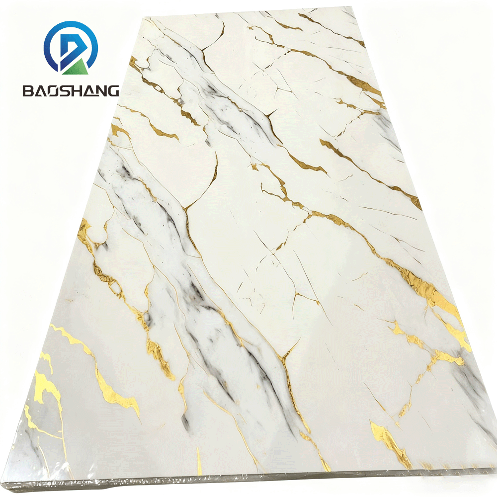 Customizable 2.5mm 2.8mm 3mm 1000*2400mmmarble Contemporary Waterproof PVC SPC Big Wall Panels